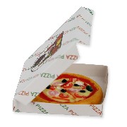 Pizza à emporter dans son carton