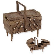 Meuble a couture noyer meuble miniature 1/12