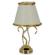 Lampe De Table LED Laiton Blanche