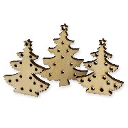 3 sapins en bois