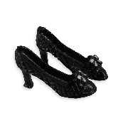 escarpins à talon noires la paire  miniature 1:12e