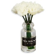bouquet de roses blanches dans vase miniature 1:12e
