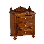 table de nuit louis philippe noyer miniature 1:12e trianon