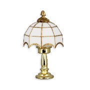 lampe tiffany abat-jour blanc miniature 1/12