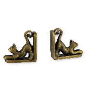 2 serre livres chats antique  miniature 1/12