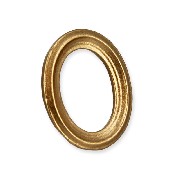 Petit cadre oval doré en résine miniature 1/12