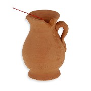 Haute cruche terre cuite 6 - abimée - 4 cm miniature 1/12