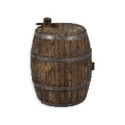 Grand tonneau haut avec robinet sur le dessus miniature 1/12