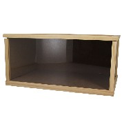 kit vitrine bois nature plexi coulissant l36.5xp25xh15.5cm 1/12