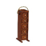 Console 5 tiroirs noyer meuble de collection Trianon 1/12
