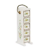 Console 5 tiroirs blanche meuble de collection Trianon 1/12