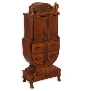Armoire de style avec un abattant et 6 tiroirs un abattant 1/12 meuble Trianon