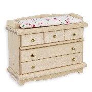 Table a langer non vernie meuble miniature 1/12
