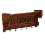 Garderobe noyer meuble miniature 1/12