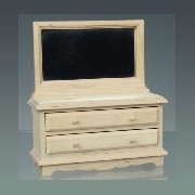 Meuble de toilette non verni meuble miniature 1/12