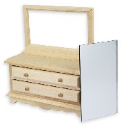 Meuble de toilette non verni meuble miniature 1/12