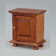 Table de nuit 1 porte merisier meuble miniature 1/12