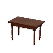 Table de cuisine rectang noyer meuble miniature 1/12