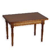 Table de cuisine rectangulaire noyer meuble miniature 1/12