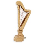 Harpe non vernie meuble miniature 1/12