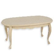 Table ovale non vernie meuble miniature 1/12