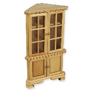 Deux corps d angle chene clair meuble miniature 1/12