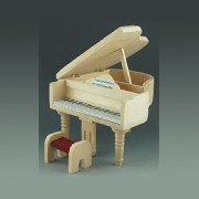 Piano à queue avec tabouret non verni