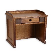 Pupitre noyer meuble miniature 1/12