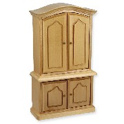Armoire deux-corps chene clair meuble miniature 1/12