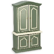 meuble deux-corps vert meuble miniature 1/12