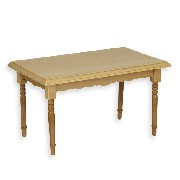 Table chene clair meuble miniature 1/12