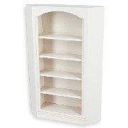 Bibliotheque d angle blanc meuble miniature 1/12