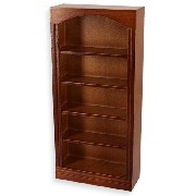 Bibliotheque simple noyer meuble miniature 1/12