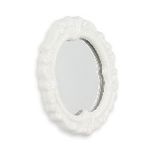 Miroir blanc en porcelaine meuble miniature 1/12
