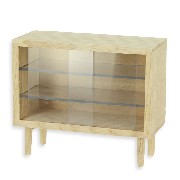 Buffet 2 portes moderne frene/Plexi