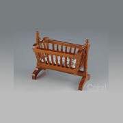 Berceau merisier meuble miniature 1/12