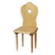 Chaise paysanne chene clair meuble miniature 1/12