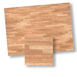 Imitation parquet chene clair PVC pour maisons de poupées 1/12