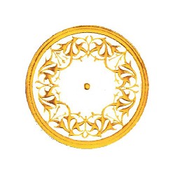 Rosace plafond 3D doree-blanc, Mur
