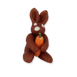 lapin en chocolat avec carotte miniature 1:12e, Miniatures