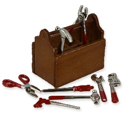 Caisses à outils avec outillages miniatures à assembler et à