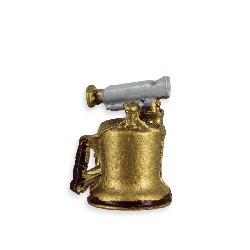 Chalumeau bronze en métal miniature 1/12