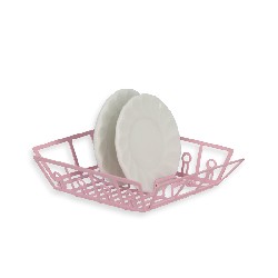 Egouttoir rose sans assiette miniature 1/12