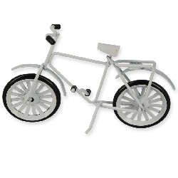 Vélo blanc métallique