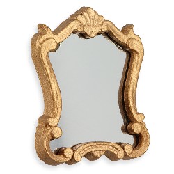 Miroir doré taupe mat en résine miniature 1/12
