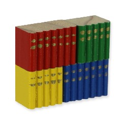 4 blocs de livres bois (divers coloris)