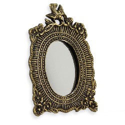 Miroir laiton oval miniature 1/12