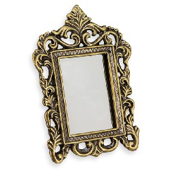 Miroir laiton rectangulaire miniature 1/12