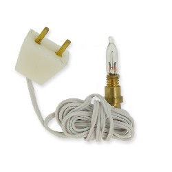 2 ampoules flamme avec douille, cable et prise-12V