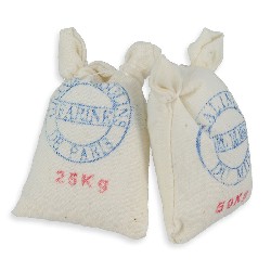 Sac de farine et sac de sel en tissus, Miniatures